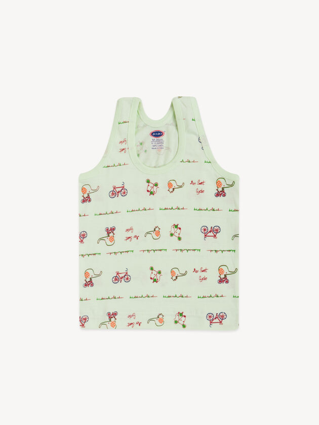 Cotton Vest for Baby Boy - Bicycle, Duck & Cartoon Print RN Tank Tops - Image 4