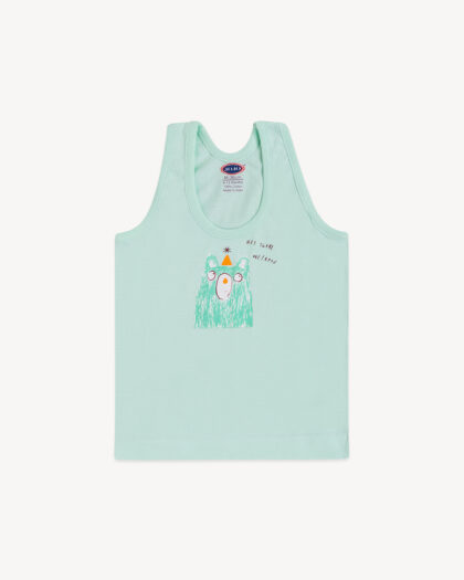 Cotton Printed Baby Sleeveless Vest - Cartoon & Quote RN Tank Top
