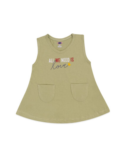 RN 2 Pocket Frock with Catchy Words