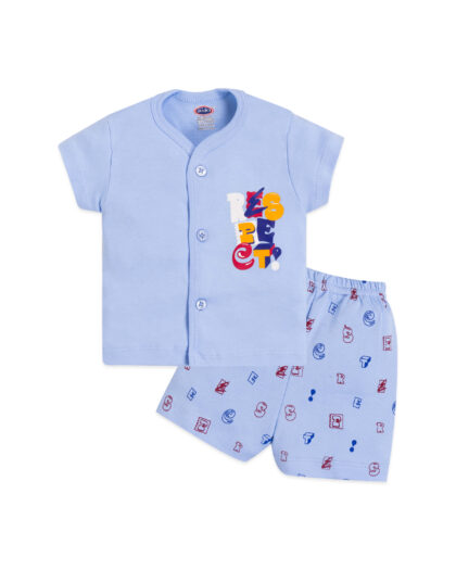 Respect Printed Baby Boys Cotton Half Sleeve Set