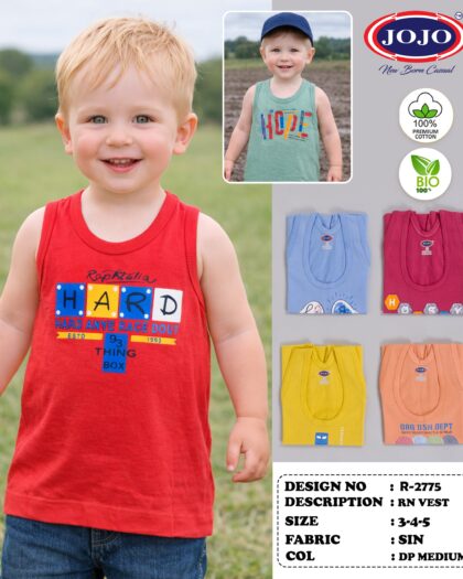 JOJO Kids RN Vest – Premium Cotton Comfortable & Stylish Daily Wear