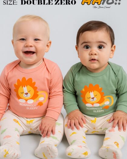AAYO “Roaringly Sleepy” Premium Cotton Baby Suit