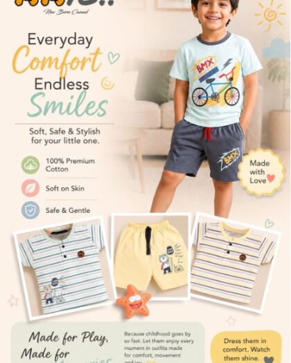 AAYO!! Everyday Comfort Cotton T-Shirt and Shorts Set